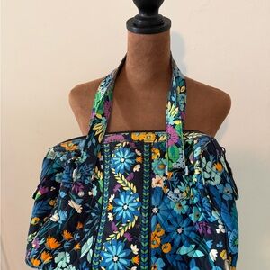 Vera Bradley Blue and Purple Floral Tote